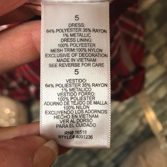 4/$25 Youngland Plaid Dress. Size 5. - Picture 7 of 8